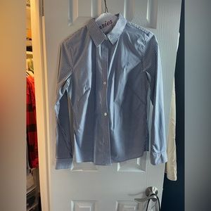 Banana Republic Long Sleeved Non-Iron Button Up Shirt (Blue)